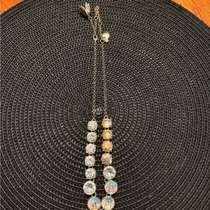 Betsey Johnson Gold and Silver Crystal Necklace